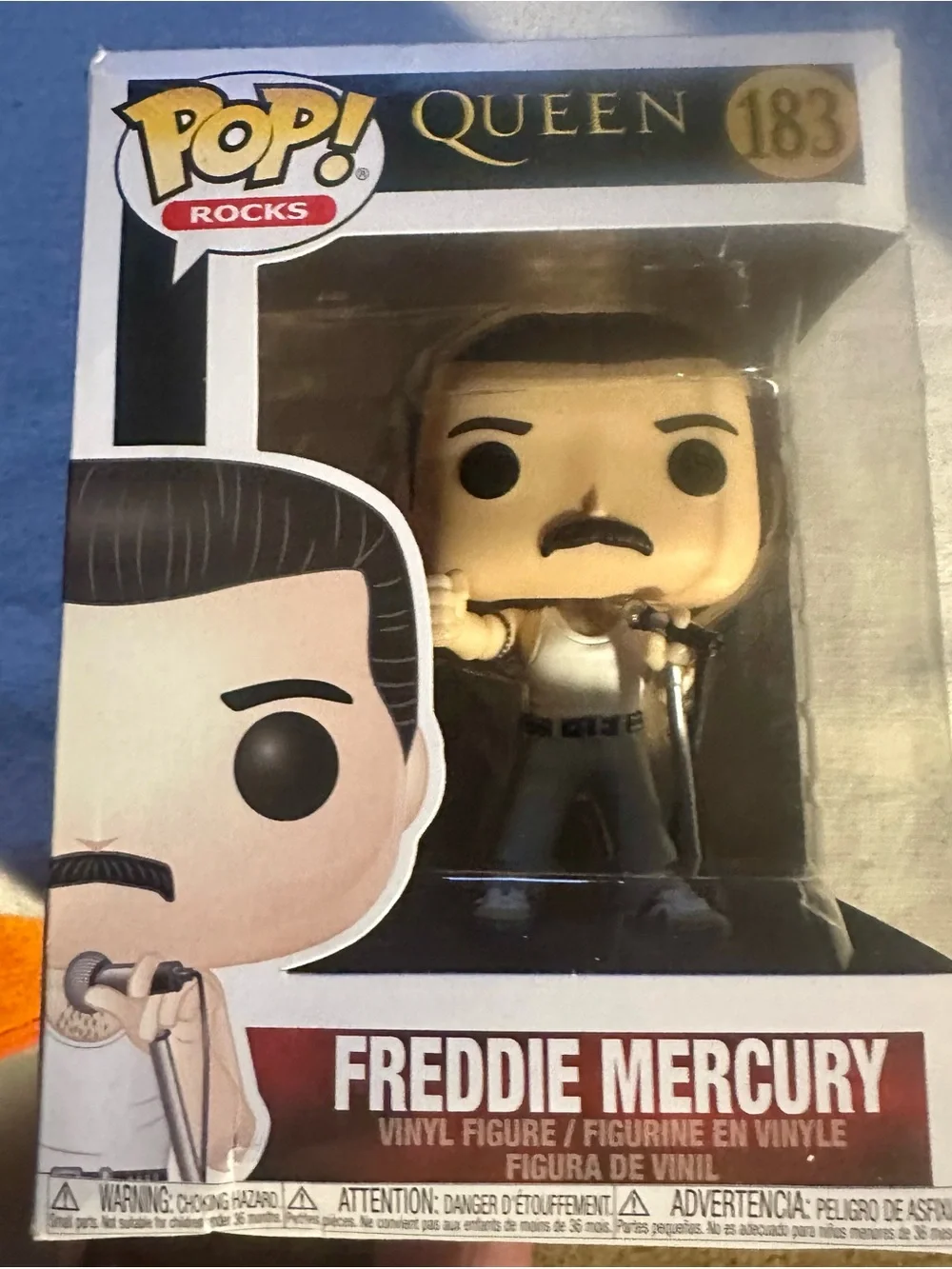 Funko Pop Lot of 3: Freddie Mercury #183, #184 (Queen) & Pinocchio #1029 (Disney